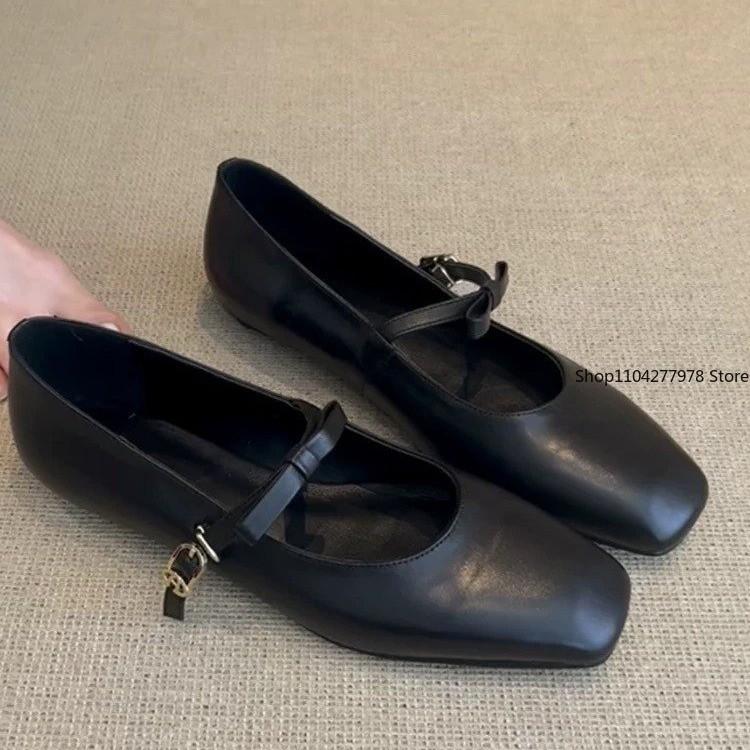 Fashion 2025 Summer Women's Flats Pink Boat Shoes Square Toe Slip on Flat Shoes for Woman Ballet Flats Comfortable Bow Women's Sandals