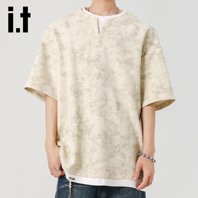 Izzue It Men's Loose Fit Tie-Dye Short-Sleeve T-Shirt