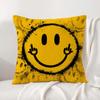 Symbol Smile Face Cushion Cover Natural Linen Pillowcase Set AllinOne Decor Cushion Cover for Sofa Bedroom Chair