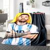 1 pièce Couverture en flanelle Célébration de Messi de l'Argentine Super Douce Mignonne Confortable pour Voyage Literie Canapé Canapé Couverture Y7304