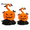Tabletop Centerpieces for Bar 2Pcs Halloween Pumpkin Night Light, Flameless LED Candle Lamp with Bat Indoor Holiday Atmosphere Lamps Decor,