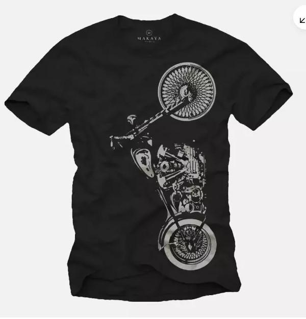 Custom Biker Double Sided Print Tee – Men's Rocker Motorcycle Shirt