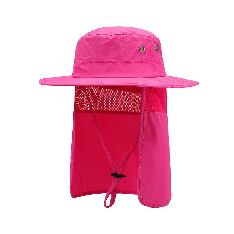 Sommer Fischer Hut Mit Breiter Krempe Für Frauen Männer UV Schutz Sonnenhüte Atmungsaktive Bucker Hut Mit Hals Klappe Männlich wandern Angeln Kappe