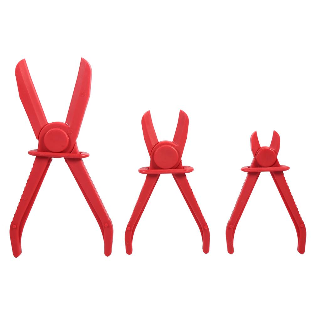 3Pcs Nylon Hose Clamp Tool Set Brake Fuel Water Line Clamp Plier Hands Free Tool