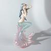 Raffinata Statuetta Sirena Corallo Onda Marina in Resina Ornamento Artigianale per Casa Auto Decorazione Regalo Ragazze Bambini Festival