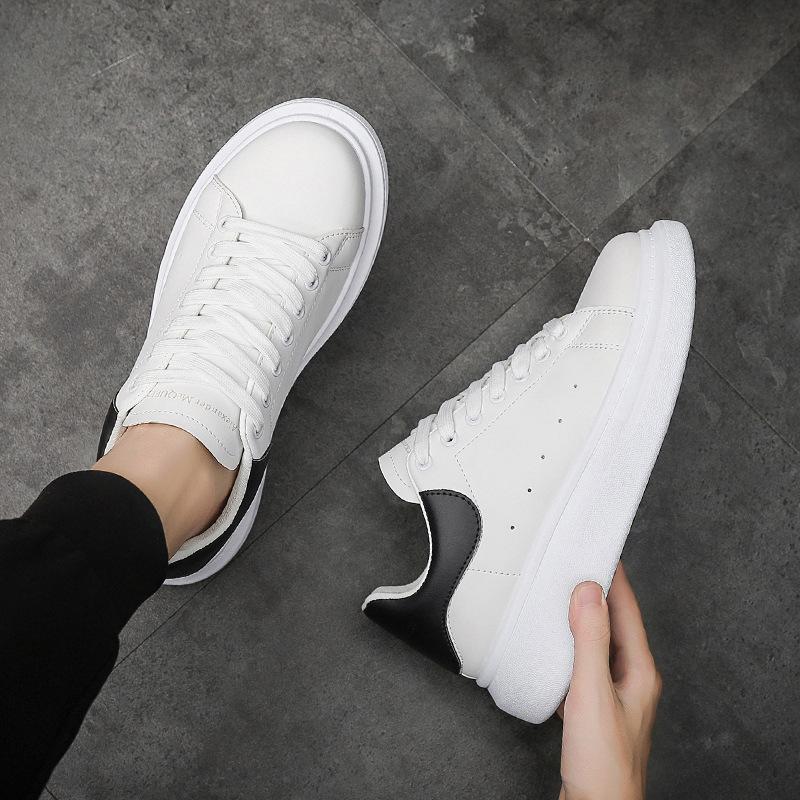 Summer New McQueen Casual Breathable Sneakers Platform Heightening Couple Board Shoes