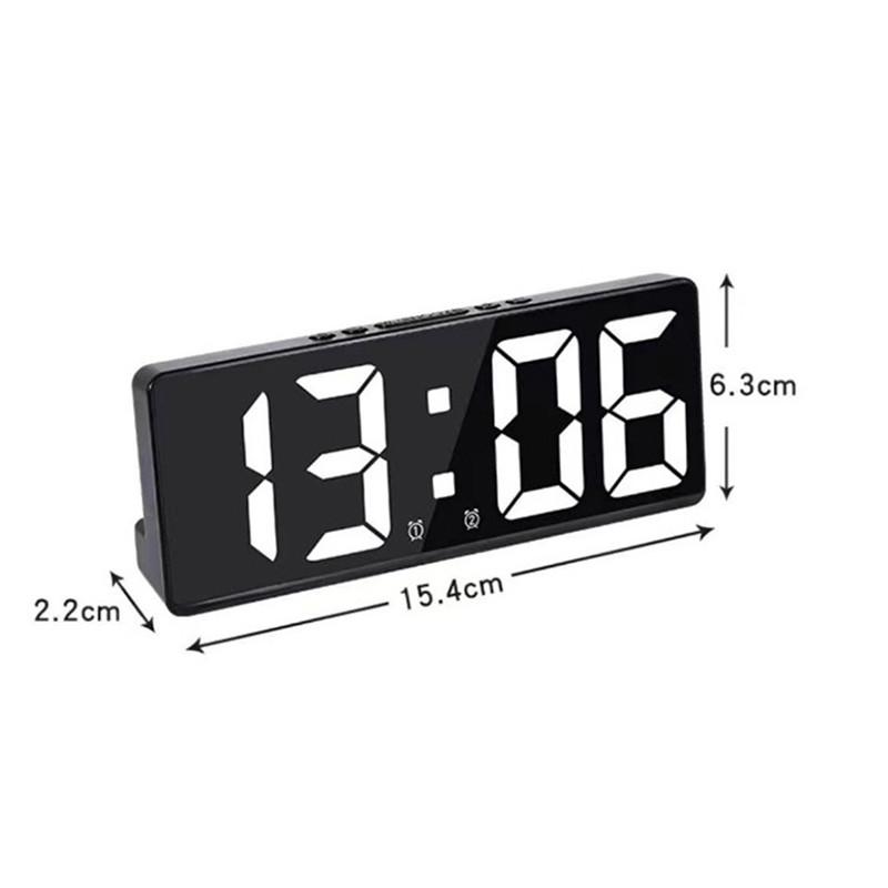 LED Alarm Clock Digital Desk Clock with Temperature Date Display Multifunction Clock for Student Dorm Office Home чёрный