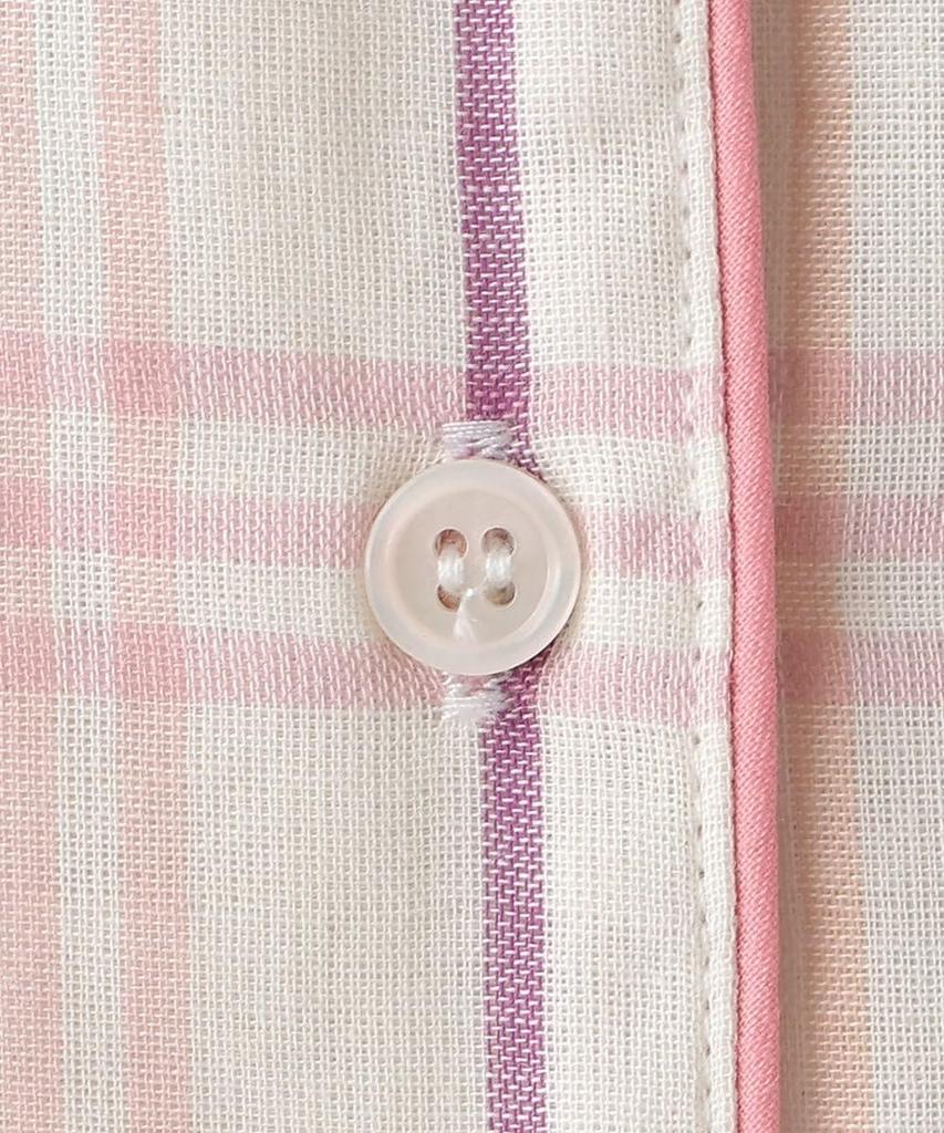 Afternoon Tea Living Set JP11 Check Double Gauze Pajama Pink Pajama/Loungewear Set,