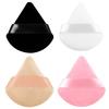 5Pcs Triangle Flocking Puff and Storage Box Dry Puff Loose Powder Puff Levero Makeup Double-sided Super Soft Powder Puff