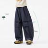 Xiaoyinman Girls' Curved Paratrooper Pleated Jeans