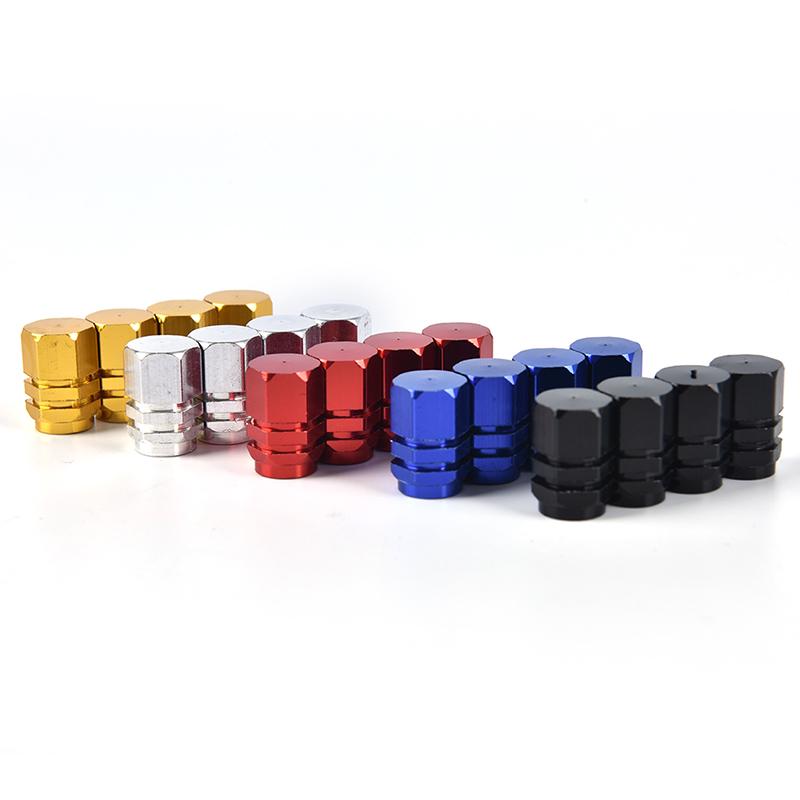 4Pcs Bolt-In Aluminum Valve Caps Car Wheel Tires Valves Tyre Stem Air Caps
