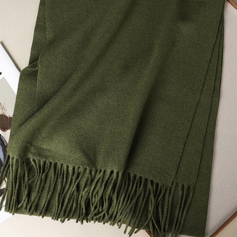 Nytt 62 farger Vinterskjerf for kvinner Langt Varmt Kasjmirskjerf Hijab Ensfarget Dame Sjal Wrap Kvinnelig Pashmina Bandana Hodeskjerf