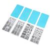 4pcs French Nail Art Stamping Plate Nail Stamping Image Plate Nail Printing Steel Plate with Transparent Films for Nail