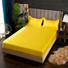 Solid Color Fitted Sheet Satin Rayon High-End Mattress Cover Elastic Band Sheets Sale Bed Sheet