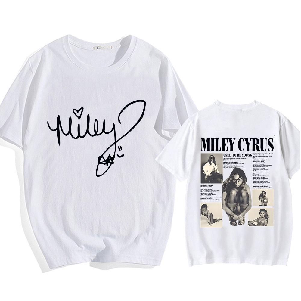 Singer Miley Cyrus Tshirt Cotton Graphic Printing Teeshirt Short Sleeve Summer Oneck Tshirts Casual Women Unisex Funny Tees Tops