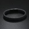 Braided PU Leather Bracelet Bangle Magnetic Clasp Mens Party Jewelry Gift