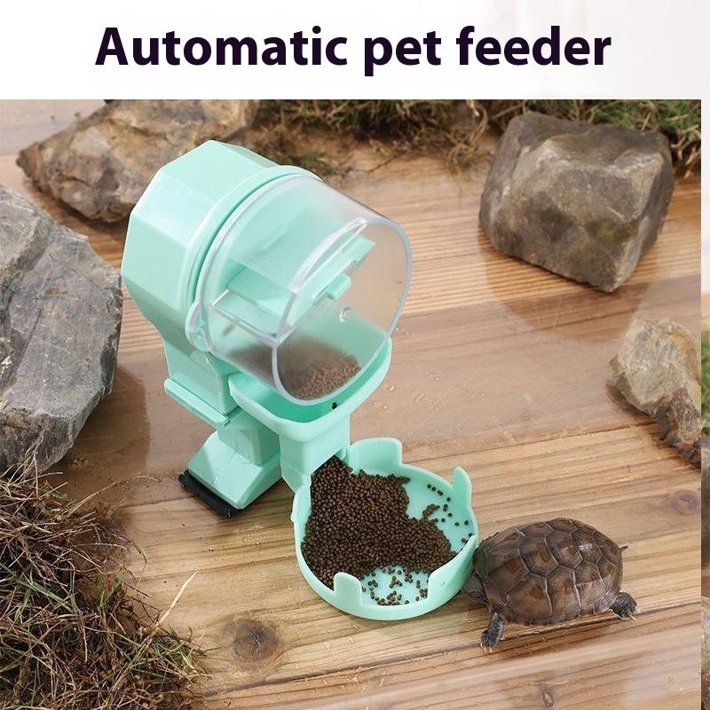 Automatic Turtle Feeder 100Ml/210Ml Large Capacity Smart Timing Turtle Two-Speed Adjustable Feeding Equipment Pet Supplies