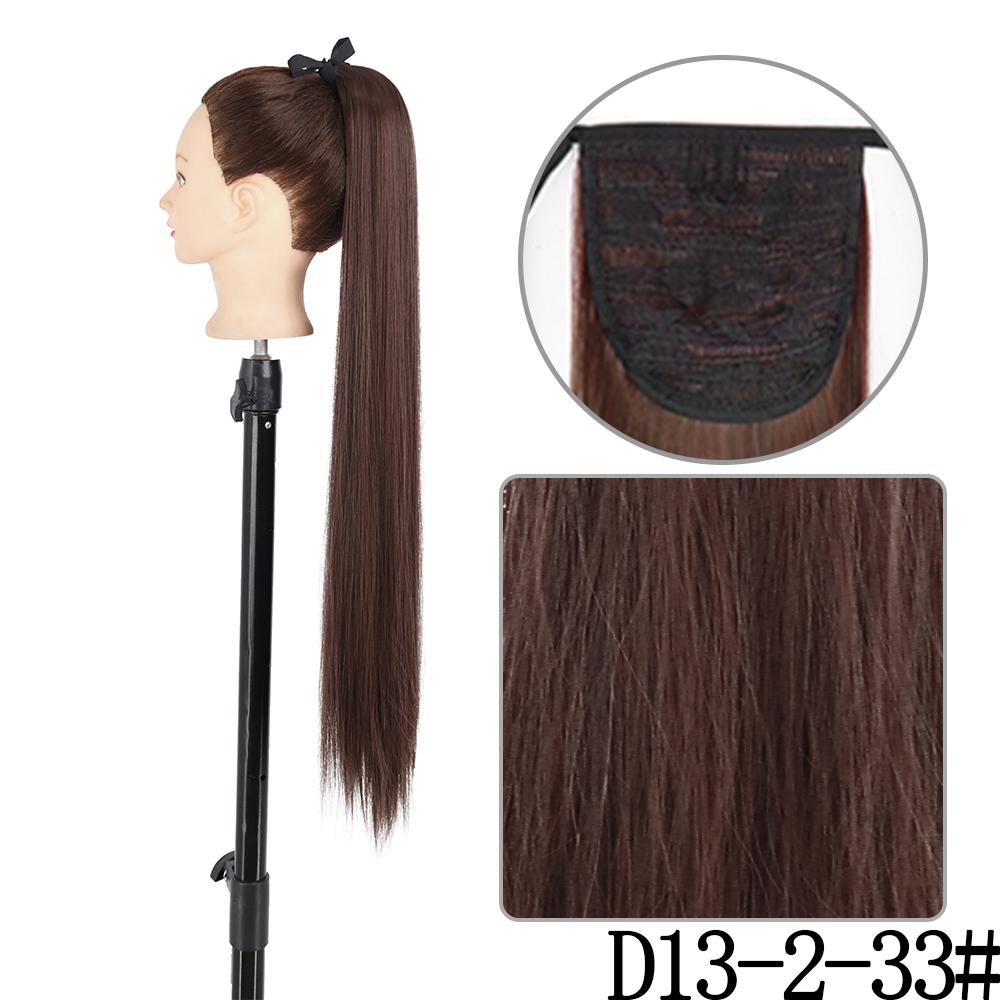 MISS WIG Synthetic 22 Inch Women Ribbons Long Straight Ponytail Hair Extensions Heat Resistant Ponytail Extensions for Women