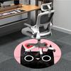 1pc Cat Love Office Round Area Rug, Indoor Mat Suitable For Office, Under Office Chairs Bedroom Living Room Home Decor, Room Deco