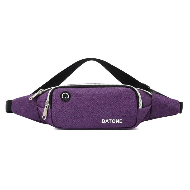 Casual Sports Women's Oxford Shoulder Bags Waterproof Light Men's Waist Crossbody Bag Simple Double-layer Female Handbags Purse