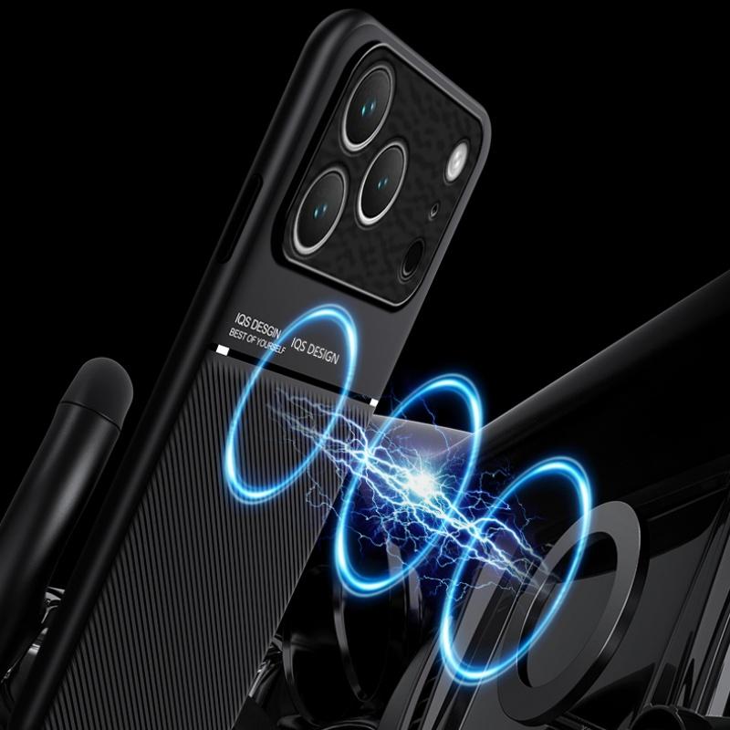 Luksusowe Miękkie Skórzane Etui na Telefon dla iPhone 17 Pro Max 17 Air 16e 14 15 16 plus 13 Mini Pokrowiec z Magnetycznym Uchwytem do Samochodu Capa Fundas