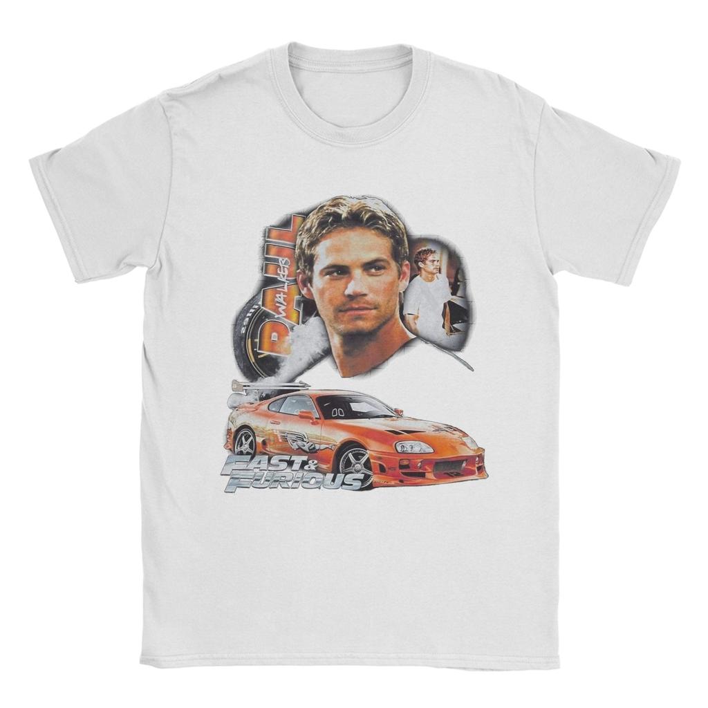 Unisexs Paul Walker T Shirts  Pure Cotton Clothes Novelty Short Sleeve Crewneck Tees Adult TShirts