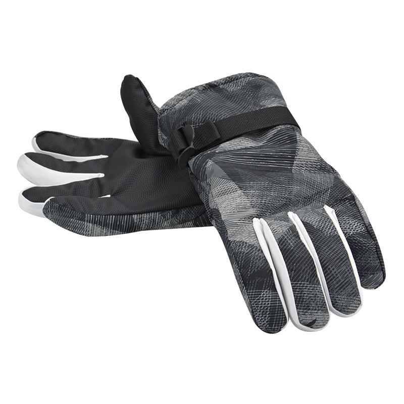 New Outdoor Ski Gloves for Autumn and Winter Sports, Fleece-lined, Ten-finger Touch Screen, Warm Gloves for Mountaineering and Cycling, Suitable for