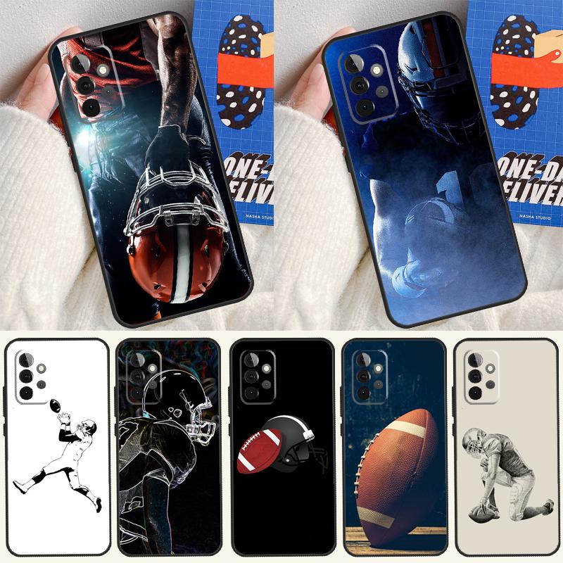 American Football Case For Samsung Galaxy A05 A06 A26 A16 A56 A36 A22 A32 A52 A54 A34 A14 A55 A15 A53 A33 A35