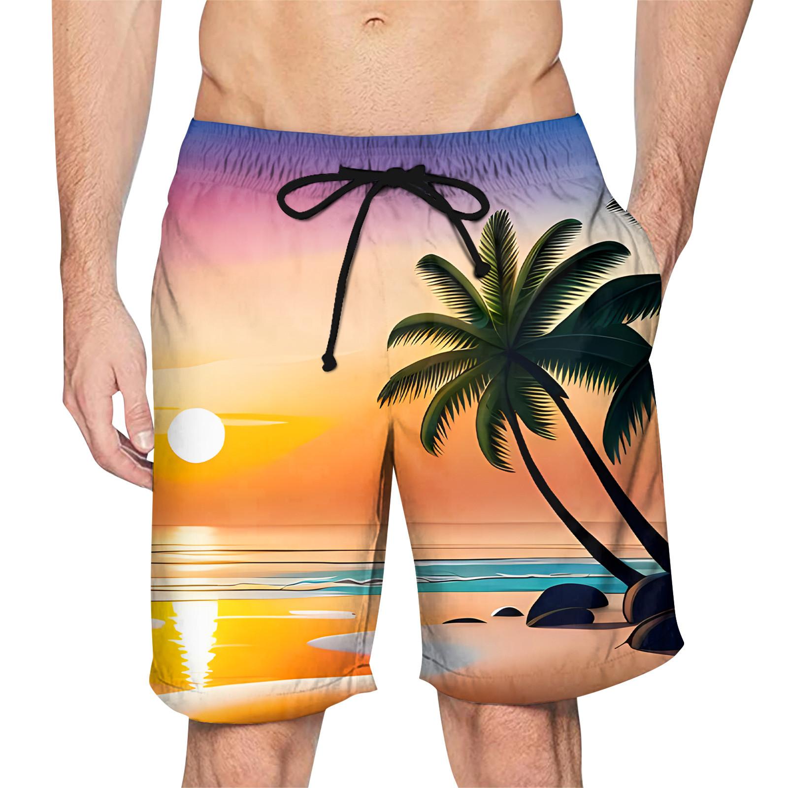 

Мужские повседневные модные шорты. Мужские свободные дышащие шорты с гавайским принтом. XXXXXL жёлтый