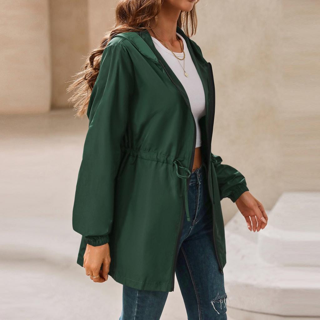 Women's Casual Waterproof Jacket Outdoor Sports  Long Sleeve Jacket