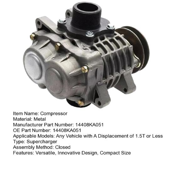 AMR300 Roots Supercharger Compressor Blower Booster for Engine Power Improvement V-Belt Driven Compressor for 1.5T Engines
