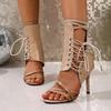 Fashion Women High Heel Sandals Luxury Fashion Sexy Shoes Large Size Strap Open Toe Sandals Women Luxury Elegant Outdoor Heels Women