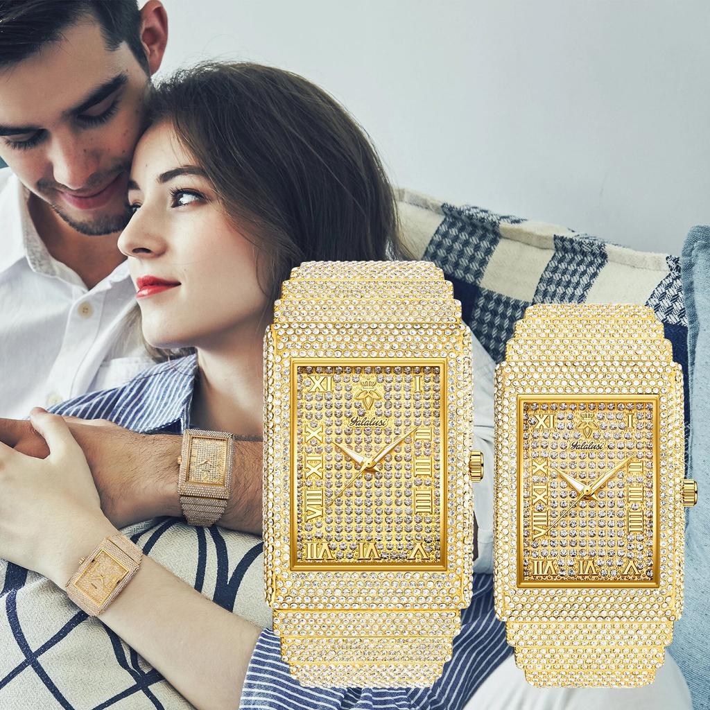 Full Diamond Watch British Waterproof Square Watch Women'S Ipg Vacuum Plated Watch