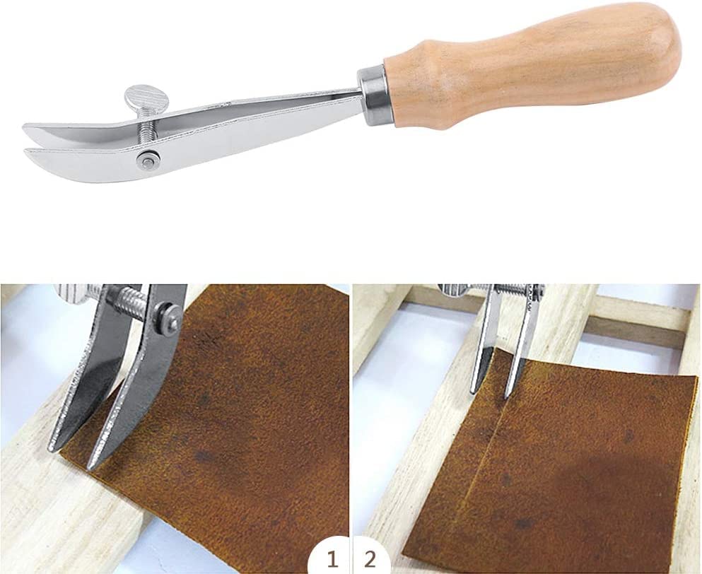 Screw Leathercraft Grooving Marking Leather Marking Handmade Wooden Silver Leathercraft Tool [Karokak] Crease, Tool, Tool, Tool, Iron, Adjustable,