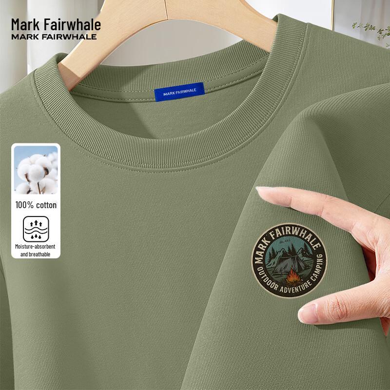 MARK FAIRWHALE Men s Loose Fit Pure Cotton Short Sleeve T-Shirt M