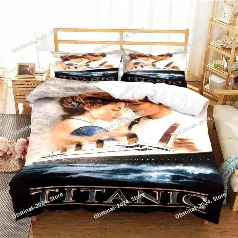 Top Movie Titanics Bedding Set Printed single Comforter Quilt Bed Cover Duvet Cover Pillow Case 3 Pieces Set For Kids Adult Size