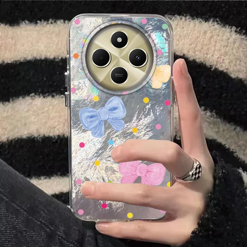 Cute Colorful Bow Heart Girls Women Phone Case For Xiaomi Poco X3pro X5 M6 X6 X3 NFC M5s M6 X7 Pro C75 C61 Bumper Fundas Cover