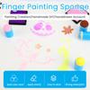 10PCS Craft Finger Sponge Daubers Drawing Project Finger Painting Sponge Set for Card Making, Painting, Stamping, Ink.