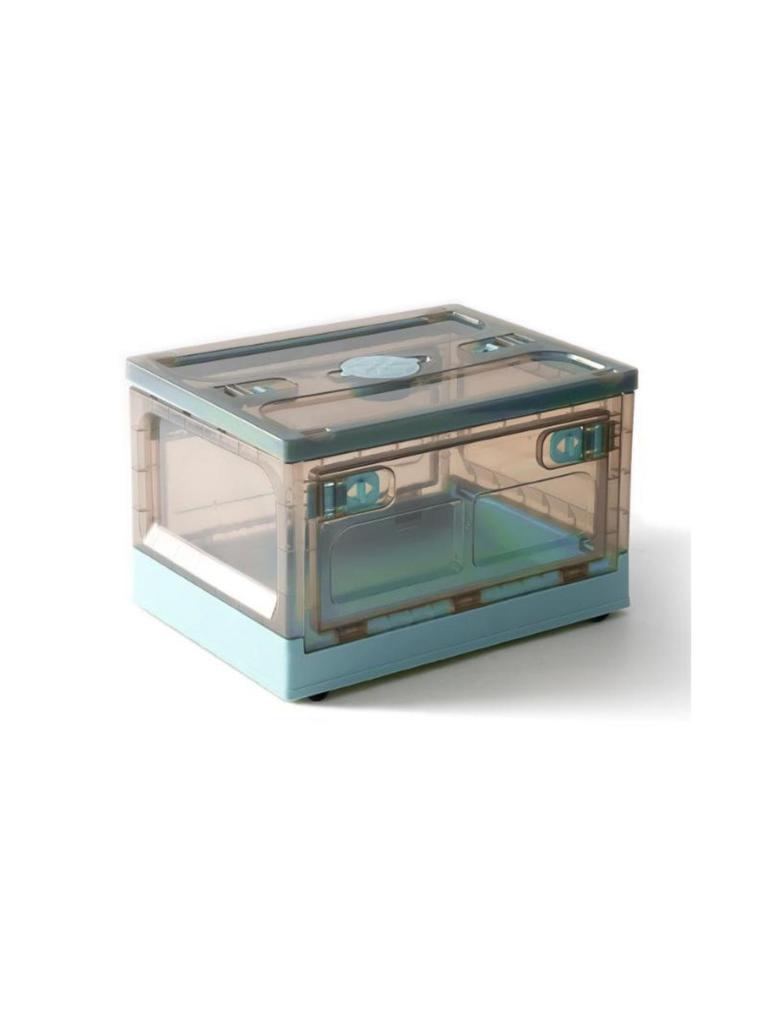 Portable Foldable Injection-Molded Plastic PP Rectangle Storage Box 15L Capacity for Office Textbook Storage (Modern Design)