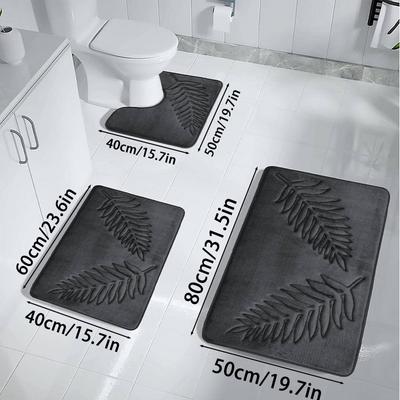 3-delige set badmatten antislip zacht sneldrogend badkamer zachte vloerkleden waterabsorptie snel droog badmat machinewasbaar voor thuisvloer