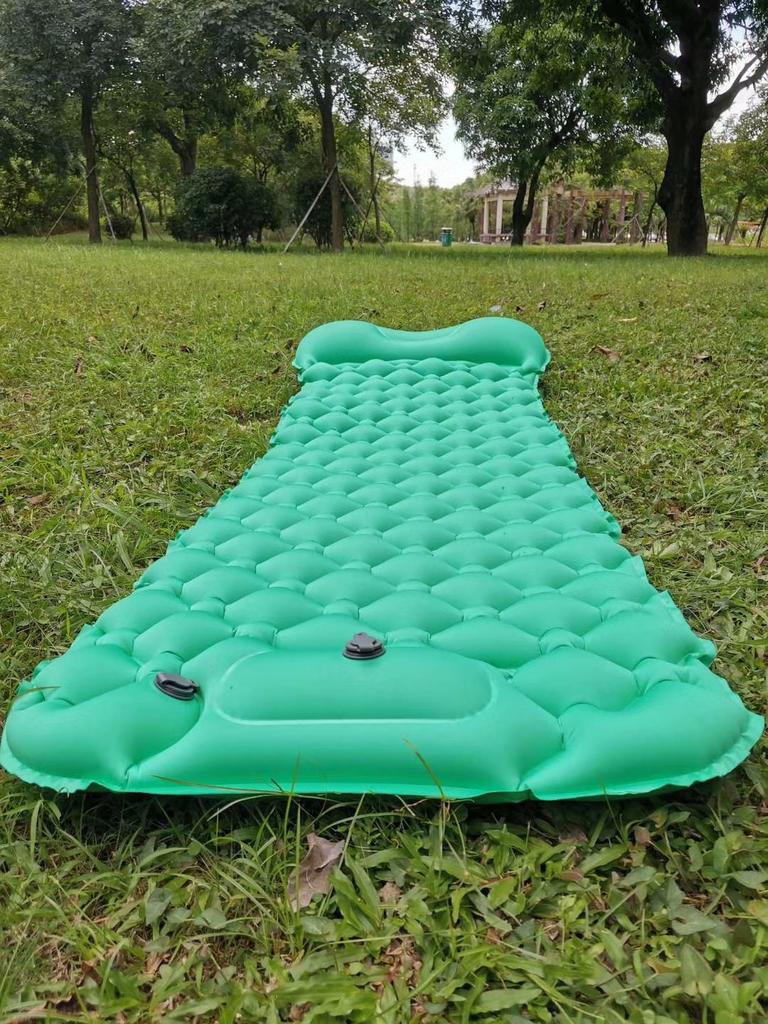 Inflatable Mattress with Pillow Camping Mat Moisture-Proof Thickened Eco-friendly Portable Foldable Sleeping Pad for Outdoor