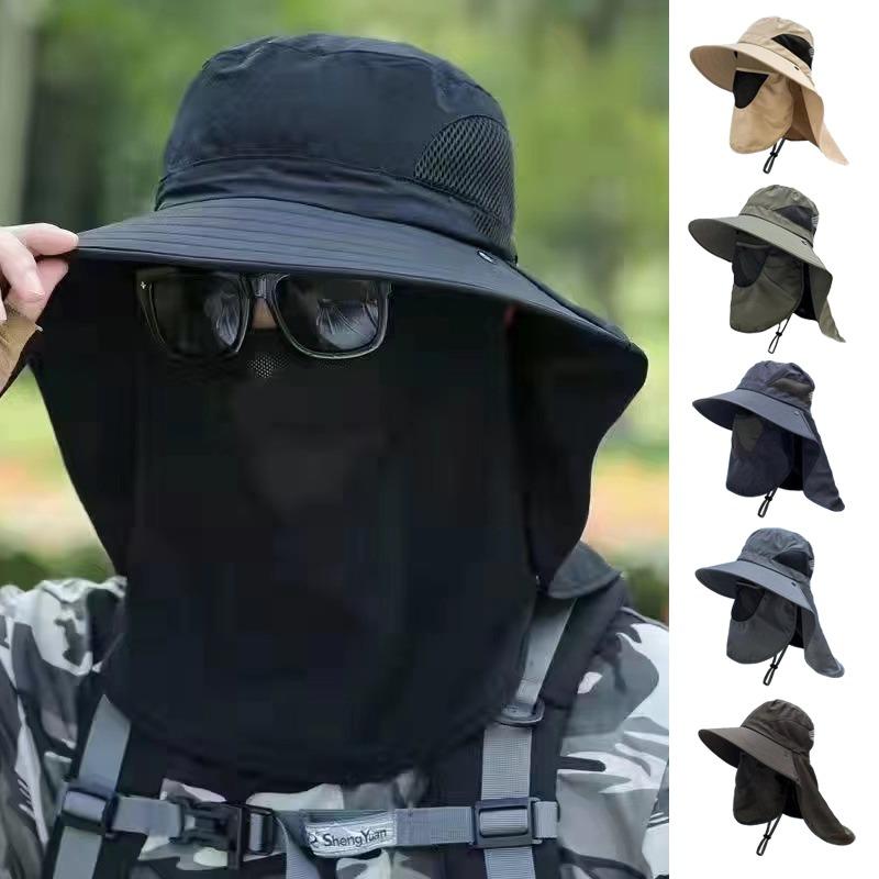 Unisex Outdoor UV Protection Sun Hat Fishing Cap Breathable Tourism Wide Brim