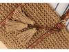 Phoenix Eye Single Shoulder Woven Crochet Tassel Beach Bag for Women