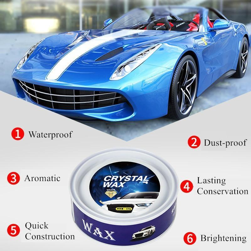 250g Car Wax Crystal Plating Set Hard Glossy Wax Layer Covering Paint Surface Coating Formula Waterproof Film Car Polish