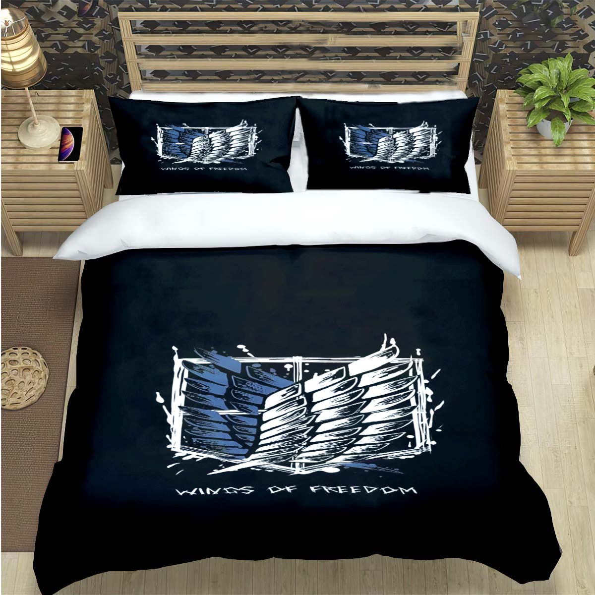 

Знаменитый Мультфильм Аниме А-Атака Титанов Принт Комплекты Постельного Белья Постельные Принадлежности Набор Комплект Одеяла Подросток Девочка Мультфильм Полуторный Односпальный Детский Подарок EU Twin 135x200cm