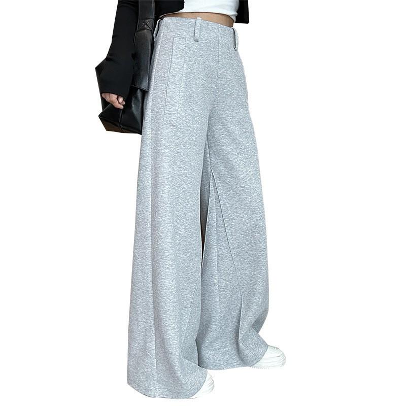 Damen Graue Ausgestellte Jogginghosen 2026 Niedrige Taille Locker Lässige Hosen Für Damen
