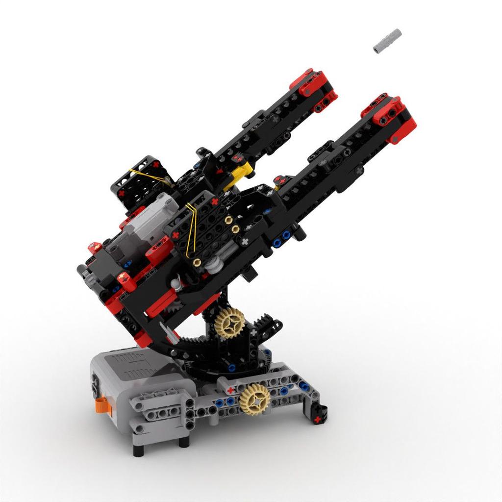 Anti-Aircraft Gun Robot Model Technology Building Block Assembly With Motor Drive Fire Bullets Educational Toy Bricks Teens Gift