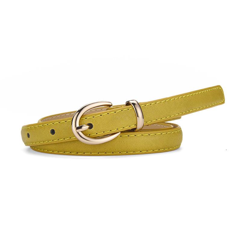 Trendy Candy Womens Color Faux Leather Belt With Pin Buckle For Everyday Wear