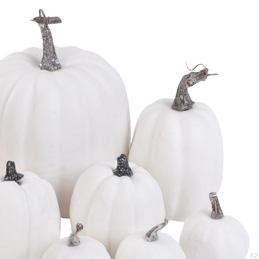 7Pcs Decorative Pumpkin Artificial Decoration Statue Decor for