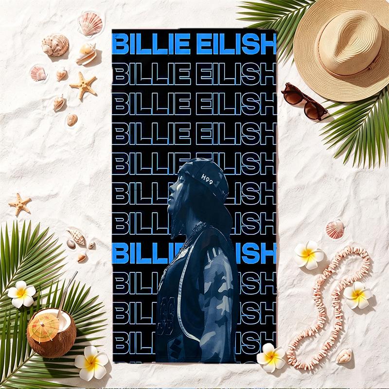 Billie Eilish Soft Beach Towel Stylish Beach Pool Towel for Summer Seaside Vacation Travel